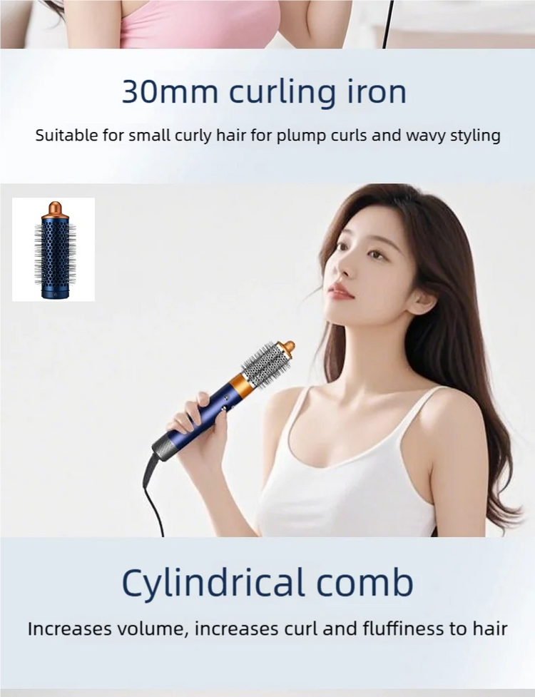 7-in-1 Multifunctional Hair Dryer 110,000 RPM High-Speed Hair Care Negative Ion Hair Dryer Quick Drying, Automatic Curling Set