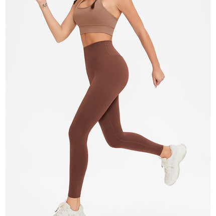 AL Women's High-Waist Airlift Yoga Leggings - Solid Color Tight Workout Pants for Pilates, Exercise & Street Style PlatiNum