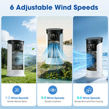 Mini Condizionatore d'Aria Portatile USB, Ventilatore Raffreddante ad Acqua per Casa e Ufficio - Raffreddatore d'Aria Compatto