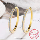 Princess Cut Moissanite Diamond Hoop Earring 925 Sterling Silver for Women 18k Gold Sparkling Square Huggie Fine Jewelry PlatiNum