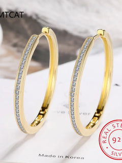 Princess Cut Moissanite Diamond Hoop Earring 925 Sterling Silver for Women 18k Gold Sparkling Square Huggie Fine Jewelry