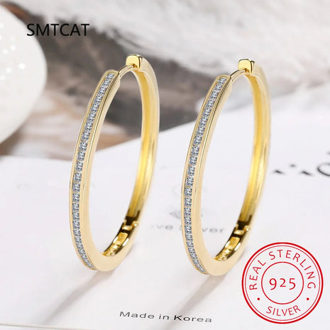 Princess Cut Moissanite Diamond Hoop Earring 925 Sterling Silver for Women 18k Gold Sparkling Square Huggie Fine Jewelry PlatiNum