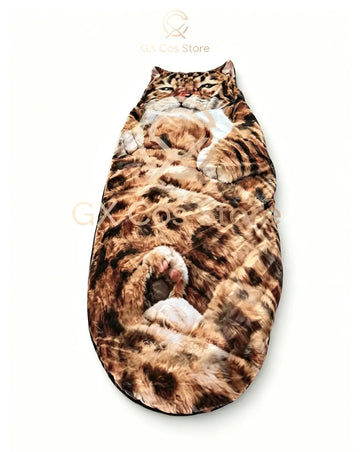 Giant Animal Sleeping Bag Comfortable Soft Warm Plush Bag Washable Cute Cat Envelope Sleeping Bag for Adults Winter Outdoor Use