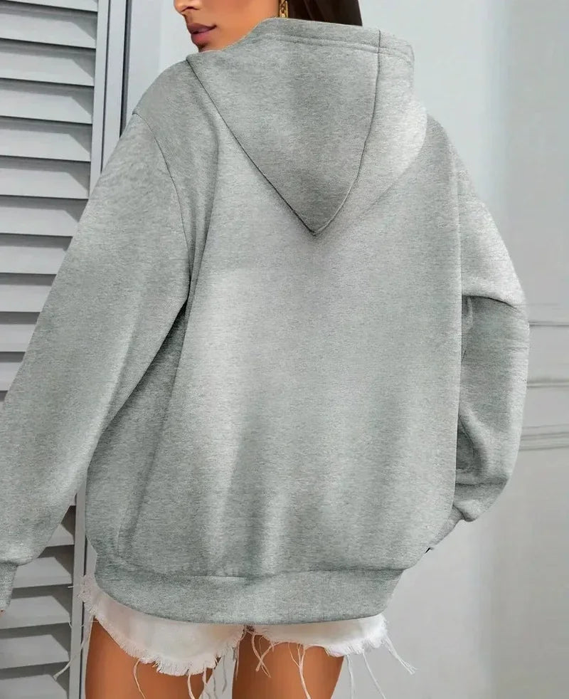 Disney Women's Stitch & Jack Skellington Fleece Hoodies Cotton Hoody Sweatshirt Pullover Autumn Winter Oversize Long Sleeves