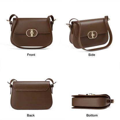 FOXER Brand Split Leather Women's Shoulder Bag 2025 New Luxury Design Female Retro Crossbody Purse Gift for Mom