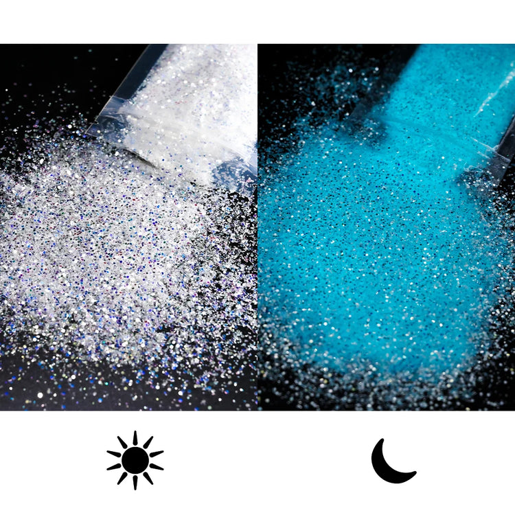 10g/Bag Glitter Snow White Nail Art Sugar Powder Sweater Laser Shiny Decoration Chrome Powder Woolen Candy Effect Nails 2027