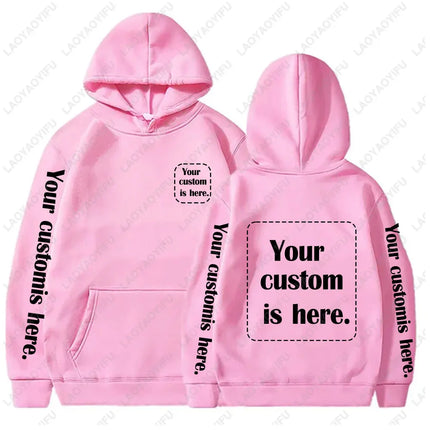 2026 Student Casual Custom Printed Text DIY Hoodie Customized Personalized Hoody Custom Hoodies Text Sweatshirt Clothes