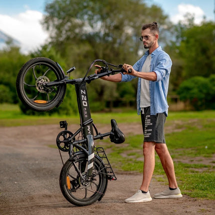 Bicicletta Elettrica Pieghevole PVY Z20 PRO, E-Bike per Uomo e Donna, 50N.m 250W 36V 10.4Ah, Batteria Rimovibile per Pendolarismo, con 7 Velocità