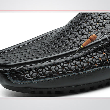 Scarpe casual da uomo di marca di lusso estiva Mocassini da uomo in vera pelle morbida Mocassini Designer italiano Scarpe da barca traspiranti