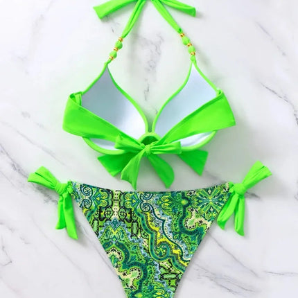 Sexy Push Up Bikini 2024 Costume da bagno donna Due pezzi Costumi da bagno Perizoma femminile Bikini Set Nuoto per costumi da bagno Biquini brasiliano platinumshop