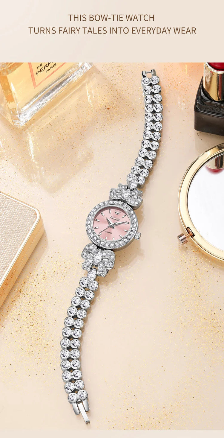 OLEVS 5887 Orologi da donna Elegante orologio al quarzo originale Orologi luminosi impermeabili per regalo donna Cinturino con diamanti Reloj Mujer platinumshop