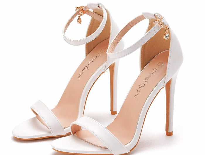 2026 spring Fashion Large Size 11cm Woman Sexy Dance Shoes Sandals Women Shoe Summer High Heels Stiletto Elegant Party Shoe PlatiNum