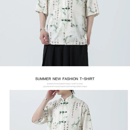 Camicie Stampate da Uomo, Stile Retrò Hawaiano, Traspiranti, Comode e Oversize con Maniche Corte