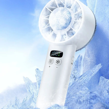 Ventilatore portatile USB ricaricabile con compressione di ghiaccio e raffreddamento ad alta velocità, mini ventilatore pieghevole per viaggi, campeggio, attività all'aperto