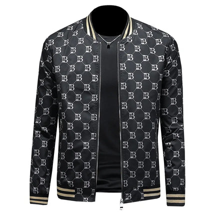 Luxury Letter Printed Baseball Jacket Men Autumn Winter Bomber Jacket Men Casual Business Windbreaker Coat Men Clothing 2025