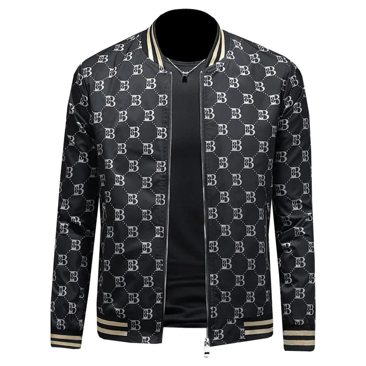 Luxury Letter Printed Baseball Jacket Men Autumn Winter Bomber Jacket Men Casual Business Windbreaker Coat Men Clothing 2025