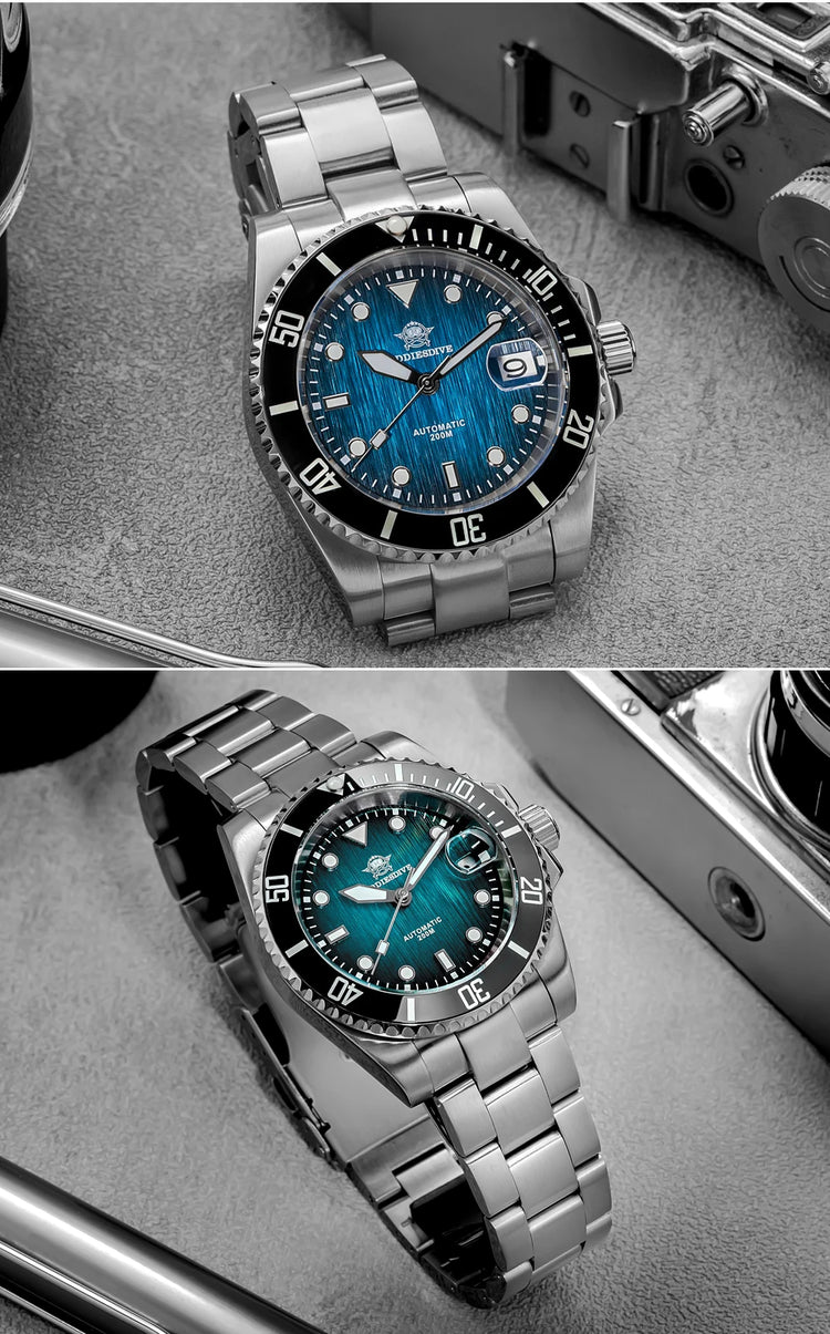 ADDIESDIVE Men's Dive Watch Automatic Mechanical 8215 Sapphire Glass BGW9 Super Luminous 200M Waterproof Men's Watch AD2536