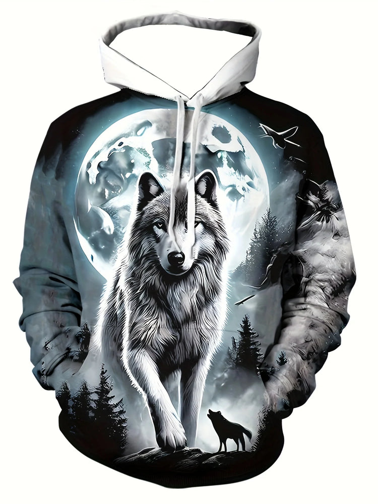 Animal Wolf Tiger 3D Print Hoodies Men Women Fashion Streetwear Hooded Sweatshirts Oversized Hoodie Pullovers Tops Man Clothing