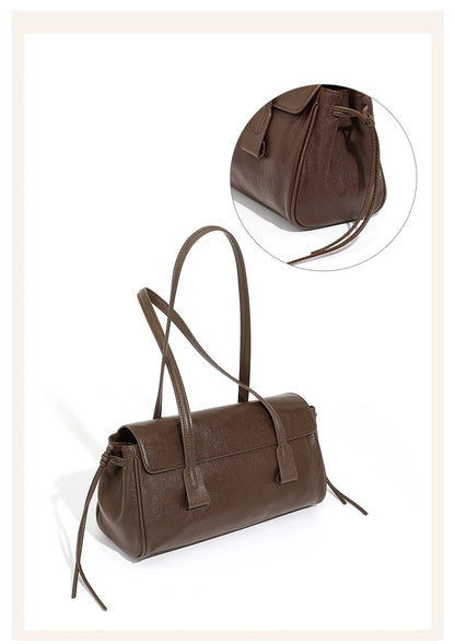 2025 nuova borsa a tracolla da donna in vera pelle borsa di lusso in pelle bovina di grande capacità borsa baguette rossa vino a striscia lunga femminile