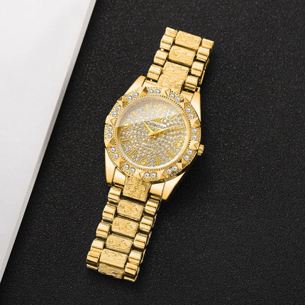 Orologi da donna con diamanti di lusso Orologio da polso al quarzo da donna con quadrante arabo alla moda Reloj Mujer Orologio da ragazza regalo (senza scatola) platinumshop