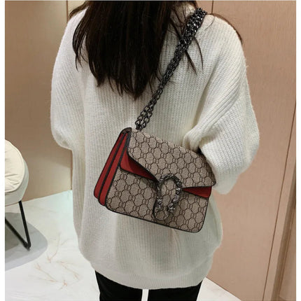 Fashion Popular Women's Bag Trend Brand Retro Chain Shoulder Bag High Quality Ladies Crossbody Bag Designer Luxury Handbag PlatiNum