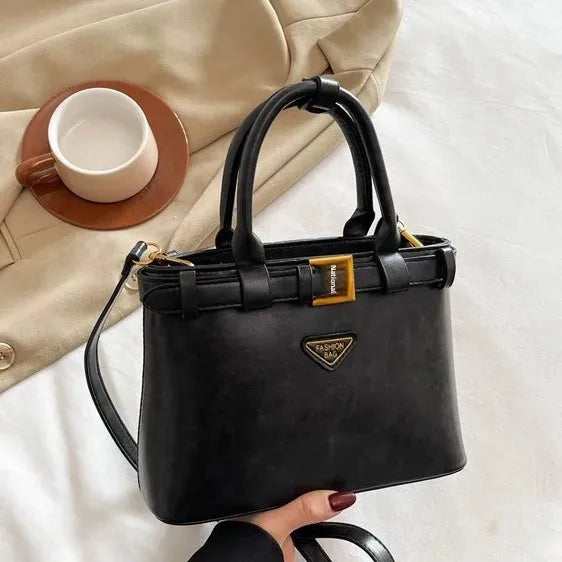 Fashionable Versatile Small Square Bag Women's Retro Crossbody Commuter Bag Ladies Handbag Soft Material Autumn Winter New Model PlatiNum