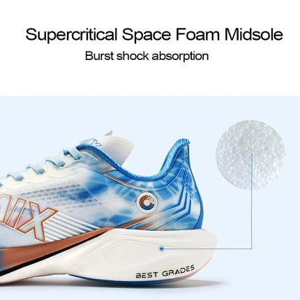 Scarpe da Corsa ONEMIX Marathon con Piastra in Carbonio, Supporto Professionale Stabile, Ammortizzazione, Ultra-leggere e Reattive per Uomo PlatiNum