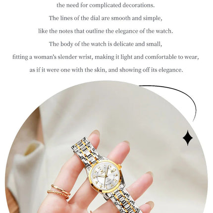 OLEVS 3666 Orologi da Donna Originali al Quarzo Impermeabili Luminosi Regalo per Donna Cronografo con Data Reloj Mujer platinumshop