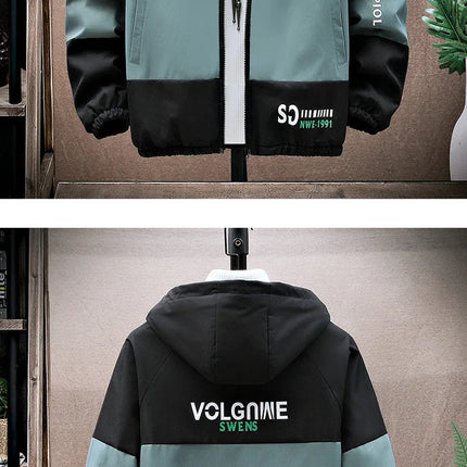 2023 Spring and Autumn New Fashion Hooded Tooling Jacket Men's Casual Loose Comfortable Waterproof High-Quality Large Size Coat