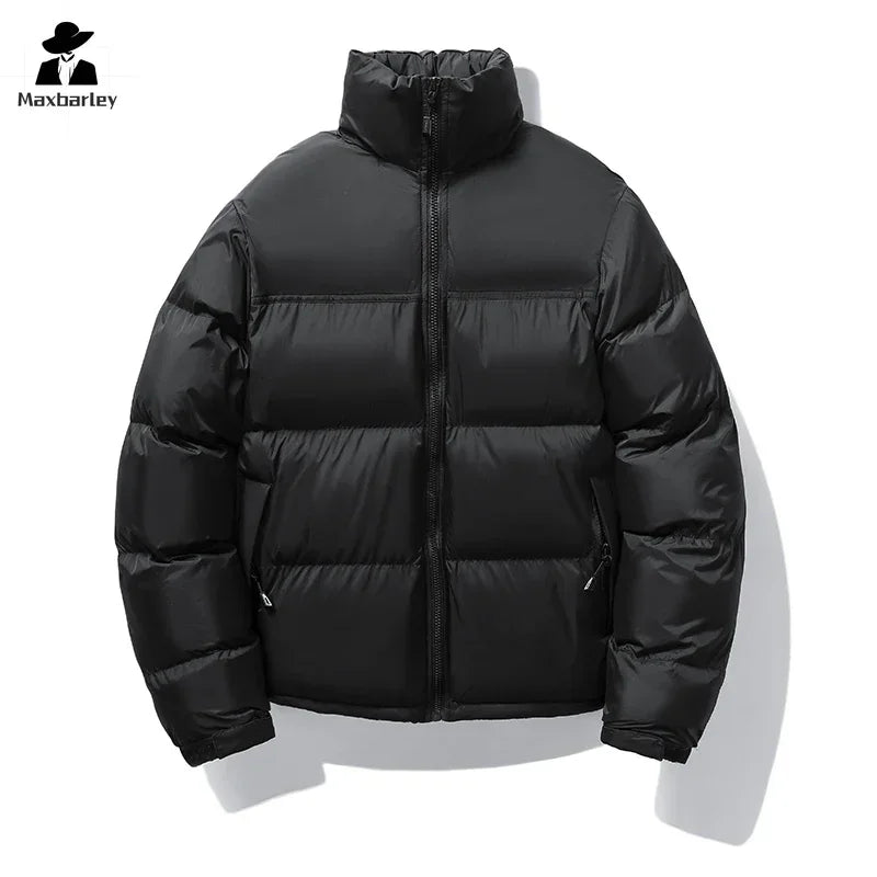 2024 Men's Winter Jacket Fashion Splicing Style Hidden Hooded Warm Parka coats Women's Street Short Down Cotton Padded Jacket