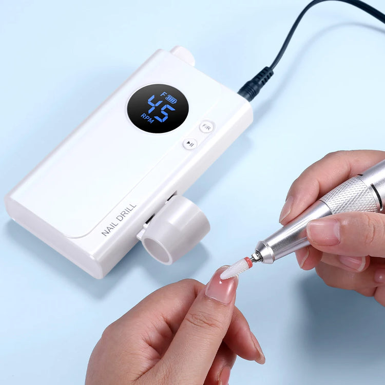 45000RPM Portable Cordless Nail Drill, 4500mAh Rechargeable Battery Electric Nail File, Nail Grinding Machine for Removing Nail Gel & Acrylic Nails, Ideal Holiday Gift Home & Salon