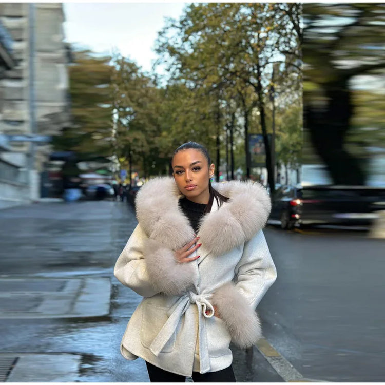 Hoody Faux Fur Furry Coats Women Fashion Belt Long Sleeve Pocket Thicken Warm Jacket 2026 Autumn Winter Urban Lady Streetwears