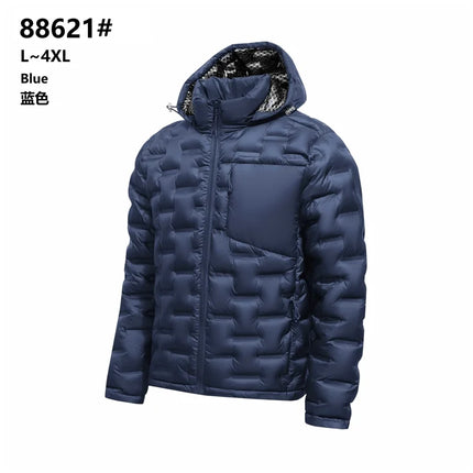 Graphene Self-heating Puffer Jacket Men Solid Windproof Pleated Padded Jackets Brand Classical Warm Winter Down Coat Male Parkas