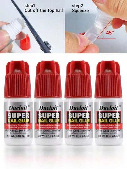 3g Transparent Nail Glue without UV Light for Instant-Drying Super Strong Press-On Nails