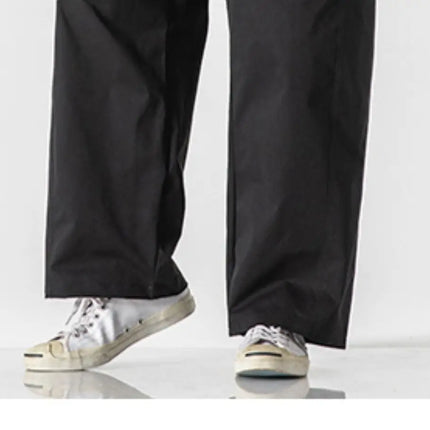 Pantaloni estivi da uomo a gamba larga Pantaloni moda casual solidi leggeri e sottili Harun Pantaloni da jogging larghi da uomo Pantaloni cargo Streetwear Taglie forti 5XL