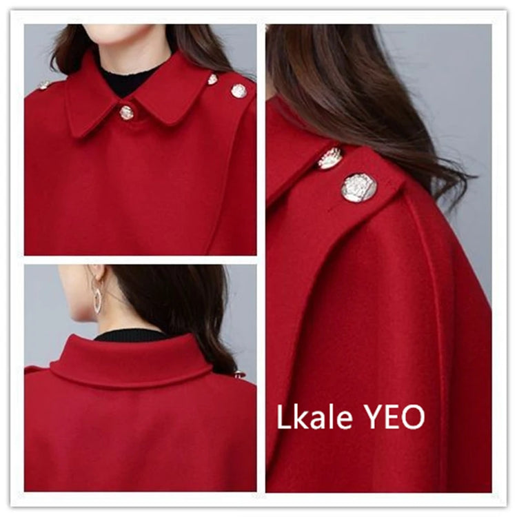 Women's Woolen Shaw Coat 2025 Autumn Winter Korean Version Short Ladies Jacket Temperament Elegant Femme Woolen Outerwear