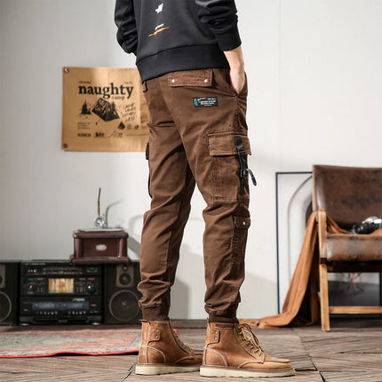 6 Pockets Joggers Cargo Pants Men Black Khaki Pants Men Slim Military Tactical Brown Work Trousers For Men Safari streetwear