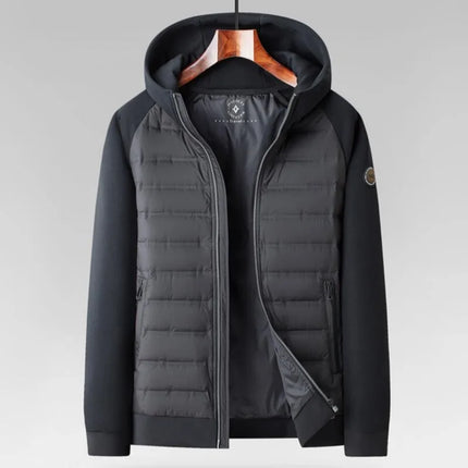 Men's Stylish Hooded Down Jacket 90% Goose Down Short Youth Coat High Quality Fashion Autumn Winter Regular Fit