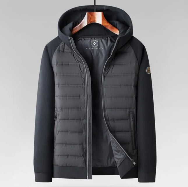 Men's Stylish Hooded Down Jacket 90% Goose Down Short Youth Coat High Quality Fashion Autumn Winter Regular Fit