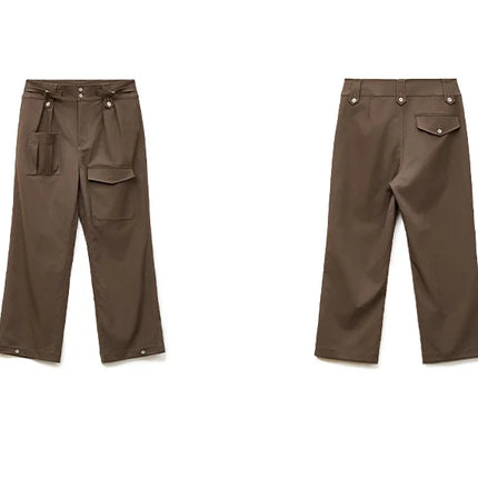 Maden P37 British Army Military Style Cargo Pants Mens Heavyweight Straight Multi Pocket Tactical Trousers Vintage Casual Autumn