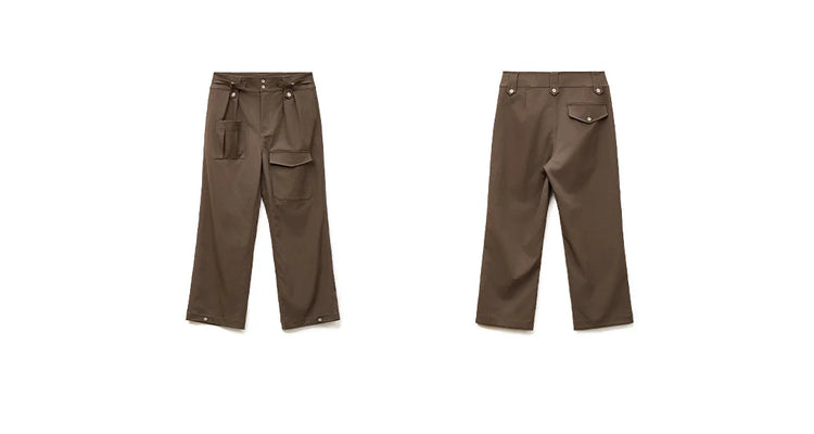 Maden P37 British Army Military Style Cargo Pants Mens Heavyweight Straight Multi Pocket Tactical Trousers Vintage Casual Autumn