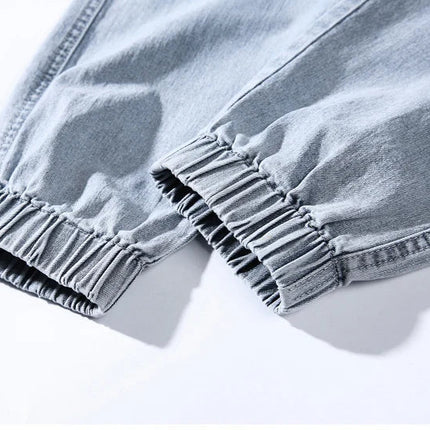 HIQOR Brand Men's Jeans Harem Denim Cargo Pants 2026 New Streetwear Jogger Hip Hop Cotton Trousers Male Blue Oversized 5XL 4XL PlatiNum