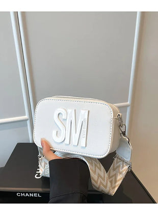Cross-Border Style Camera Bag Fashionable Retro Women's Shoulder Slant Bag Small Square Bag Street Trend PU Material PlatiNum