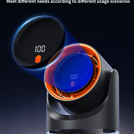 Ventilatore Nebulizzatore con Funzione Umidificatore 360° °   Ventilatore da tavolo regolabile con display LED 100 velocità 16 ° C Ice Fog Batteria da 1800mAh a Lunga Durata