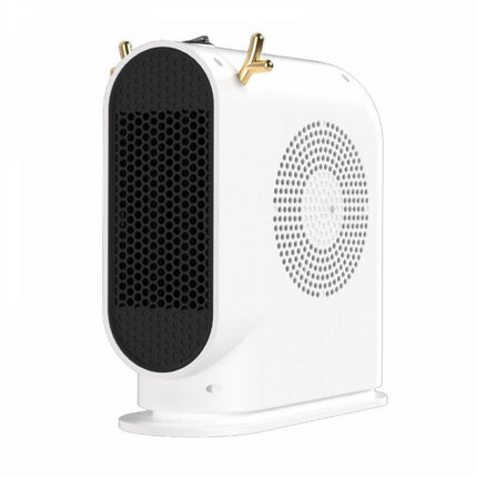 600W Portable Electric Heater with PTC Technology for Desk and Home, 220V Low-Consumption Mini Heater with Overheat Protection and Reindeer Design, 26cm