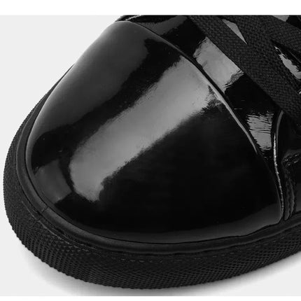 Men Casual Shoes Patent Leather Flats Skate Men Cool Driving Shoes Male Walking Shoes Sneakers Dress Trend the Latest Leisure