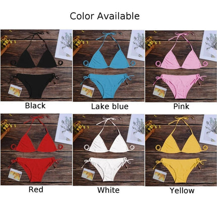 Set bikini perizoma da donna, costume da bagno sexy in stile bandage, costume da bagno brasiliano, accessori estivi per vacanze, spiaggia, piscina platinumshop