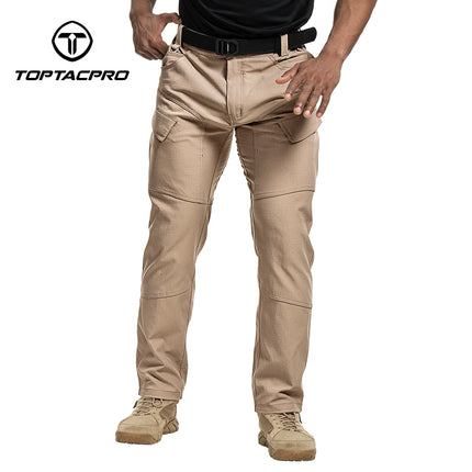 TOPTACPRO Men's Flex Ripstop Water-Resistant Lightweight Stretch Cargo Trousers for EDC Outdoor Work Hiking 8201