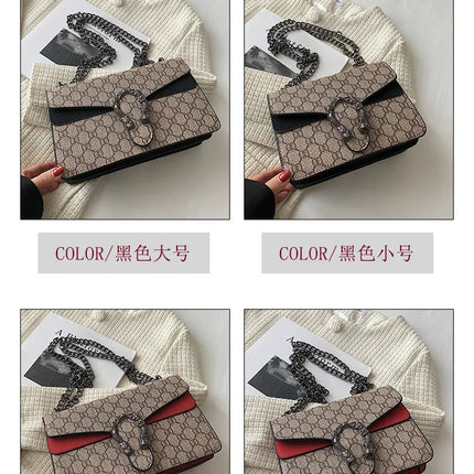 Fashion Popular Women's Bag Trend Brand Retro Chain Shoulder Bag High Quality Ladies Crossbody Bag Designer Luxury Handbag PlatiNum