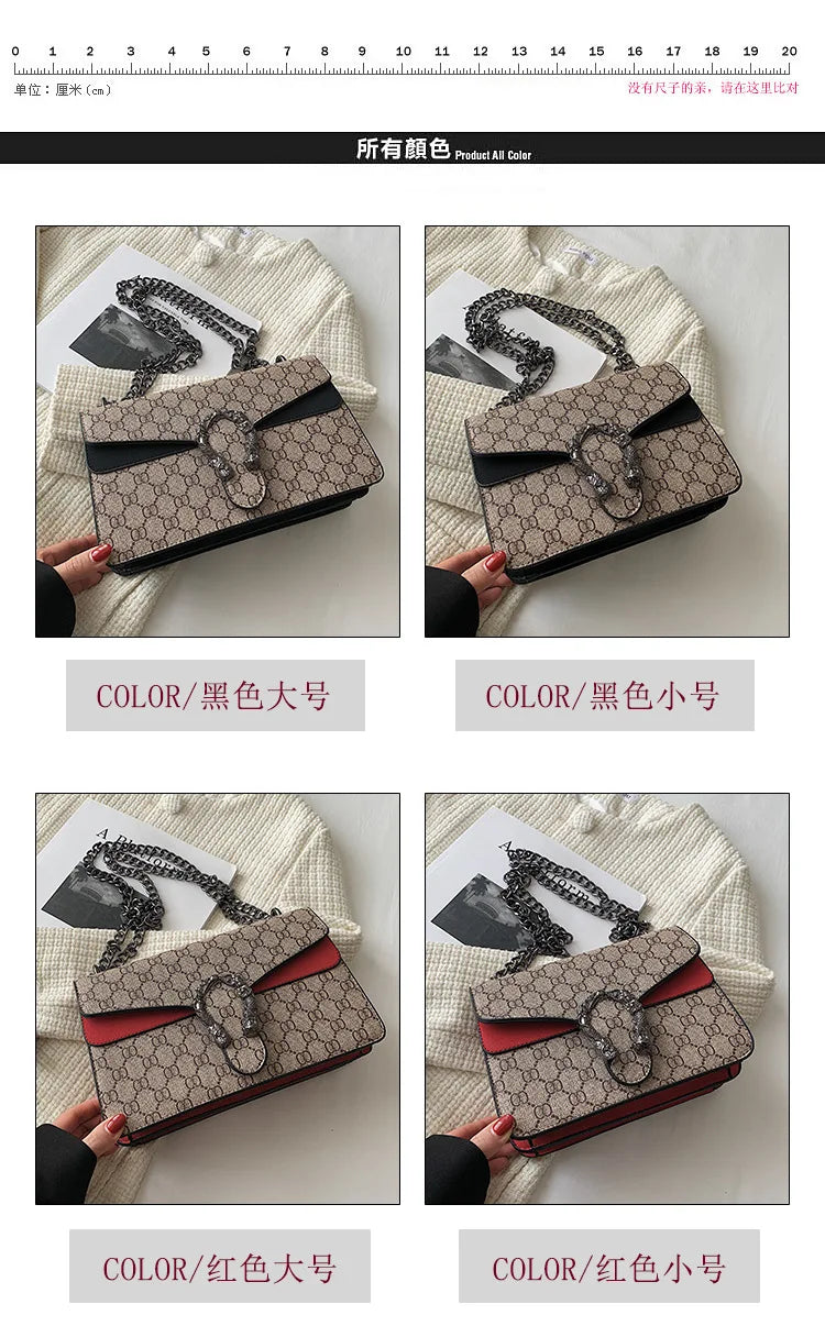 Fashion Popular Women's Bag Trend Brand Retro Chain Shoulder Bag High Quality Ladies Crossbody Bag Designer Luxury Handbag PlatiNum